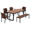TEXAS set de mobilier de sufragerie cu masă solidă
